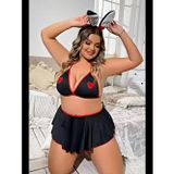 Fantezia Night Büyük Beden Fantazi Kalpli Mini Etekli Babydol Gecelik TG279234-B