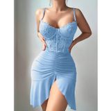 Fantezia Night Kadın Bebe Mavisi Transparan Fantezi Gecelik 2307