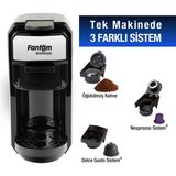 Fantom Mıxpresso Ks 1450 Espresso Makinesi 1800W Siyah Espresso Macchiato İçecek Türü