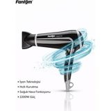 Fantom Profesyonel Saç Kurutma Makinesi - 2500W Yüksek Performanslı Güçlü Motor - Beyaz