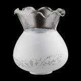 Fanus Avize Camı Mat Beyaz(Boyu 14 Cm, Çapı 12 Cm) beyaz