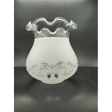Fanus Mat Avize Camı Boy 13 Cm,çap 11 Cm Mat Beyaz