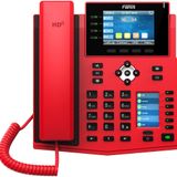 Fanvil X5U-R High-End VoIP Telefon, 3,5 inç Renkli Ekran, DSS Tuşları için 2,4 inç Yan Renkli Ekran. 16 SIP Hattı, Çift Bağlantı Noktalı Gigabit Ethernet, Güç Adaptörü Dahil Değildir, Kırmızı