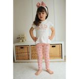 Fao Shop 7 - 24 Fao Shop 7-24 Gepp Baskılı Kız Çocuk Peplum Tişört ve Çiçekli Tayt Takımı - 3'lü Se - 4 - 5 Yaş - Pembe