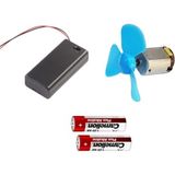 Fapatech 2'li Anahtarlı Pil Kutusu Mini - Stem Dc Motor, Anahtarlı Pil Yatağı, Pervane Motor Deney Seti