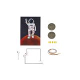 Fapatech Uzay Astronot Fen Bilim Deneyi - Bakır Folyo İletken Bant 5mm LED,CR2032 Pil Kağıt Devre Kit