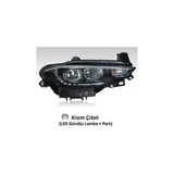 Far Motorlu Sağ Fiat Egea 2016-2020 Krom Çıtalı Led Drl+park 52145154 101134 Ayfar