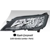 Far Motorlu Sol Fıat Ducato Maxı /Peugeot Boxer / Cıtroen Jumper ( 2014› ) Led (Ballast Hariç) Siyah Çerçeveli