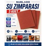 Far Parlatma Temizleme Su Zımpara Seti 500 1000 2000 3Lü Islak Kuru Araç Oto Bakım Oto Boya Zımpara