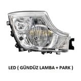Far Sağ Mercedes Actros Mp 5 Euro 6 2020+ Krom Çerçeveli Manuel LED Drl Gündüz Lamba Park Ayfar 505873