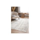 Farahan Gri Bej Geometrik Desenli Halı A0860A, 200X290