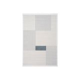 Farahan Krem Mavi Geometrik Desenli Halı A0859A, 200X290