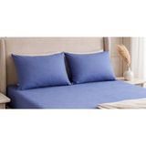 Faralya Life %100 Pamuk 2'li Yastık Kılıfı 50X70 cm Yumuşak Dokulu Terletmeyen Dayanıklı Ev Otel Tipi Nefes Alabilen Kapaklı Yastık Kılıfı - Mavi - 50*70cm
