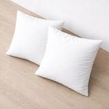 Faralya Life %100 Polyester Tela Kumaş 2’li Dekoratif Beyaz Renk Kırlent Içi Dolgu Yastığı 45*45 380 gr - 45 x 45 cm