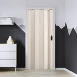 Faran Dekorasyon 130 x 215 Beyaz Renk Camsız Pvc Akordiyon Katlanır Kapı - FRNAKMODEL-23