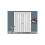 FARAN DEKORASYON 178 X 230 Beyaz Renk Camsız Çift Açılım Pvc Akordiyon Kapı