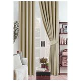 Farbateks Bej Vizon Kalın Güneşlik Blackout Kararma Fon Perde Düz Dikim 200 x 200