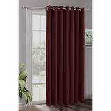 Farbateks Bordo Koyu Kırmızı Renk Rustik Perde Kuşgözü Halkalı Boru Halka Perdesi Dekoring Perde - 160 x 250 cm