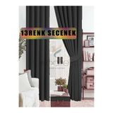 Farbateks Koyu Gri Antrasit Kalın Güneşlik Blackout Kararma Fon Perde Düz Dikim 370 x 250