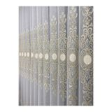 farbateks Ottoman Altın Gold Kort Nakılşlı Salon 3 kat Pileli Tül Perde