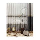 farbateks Vizon Kahverengi Renkli Tül Kırışmaz Ütü İstemz 3Kat Pileli Tül Perde Karma