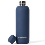 Farberware Paslanmaz Çelik Su Şişesi, 48 Saat Soğuk, 12 Saat Sıcak, Çift Duvar Yalıtımlı, Sızdırmaz Tersiz Tasarım (16 oz, Mavi)