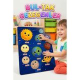 Farbu Oyuncak 11 Parça Ahşap Bul-Tak Gezegenler Eğitici ve Eğlenceli Uzay Temalı Oyuncak Puzzle - 11 Parçalı Ahşap Bul-Tak Gezegenler Oyun Seti