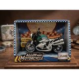 Farbu Oyuncak 1:12 Ölçekli Sesli ve Işıklı Çek-Bırak Ducati Scrambler 15cm Oyuncak Motosiklet Yeşil - 15 cm