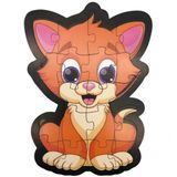 Farbu Oyuncak 19 Parça Ahşap Kedi Puzzle