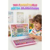 Farbu Oyuncak 2'si 1 Arada 100 Fonksiyonlu Prenses Tasarımlı Pembe Türkçe Eğitici Oyuncak Laptop - Renkli