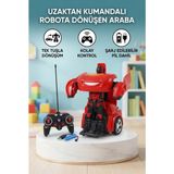 Farbu Oyuncak 2'si 1 Arada Şimşek Mcqueen Dönüşen Robot Araba – Işıklı ve Sesli - Kırmızı