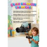 Farbu Oyuncak 3 Parça Pilli 8 Delikli 19CM Köpük Makinası ve 2X10ML Baloncuk Sıvılı Eğlenceli Çocuk Oyun Seti - Siyah