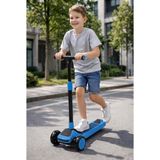 Farbu Oyuncak 3 Tekerlekli Çocuk Scooter 4 Kademeli Ayarlanabilir Işıklı ve Müzikli Katlanabilir Çocuk Scooter - Mavi - Renkli