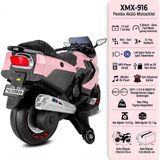 Farbu Oyuncak 438 XMX-316 Akülü Motor- Müzikli LED Işıklı Teker 12V Pembe Tek Kişilik Akülü Motor