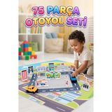 Farbu Oyuncak 75 Parça Maket Şehir ve Otoyol Seti - Çocuklar Için Eğitici Yol Yapbozu ve Arabalar - • Zengin İçerik: 75 parçadan oluşan otoyol yapbozu, arabalar, hastane, polis, market gibi şehir binaları ve karakter figürleri.