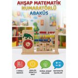 Farbu Oyuncak Ahşap Matematik Numaratörlü Abaküsü Renkli Sayı Boncuklu Işlemli Eğitici Oyuncak Seti - 1 Adet ahşap numaratörlü abaküs