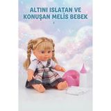 Farbu Oyuncak Altını Islatan Konuşan Melis Bebek 30 cm Aksesuarlı Kafası Kolları Et Oyuncak Bebek - Sarı