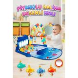 Farbu Oyuncak Babycim Piyanolu 3'ü 1 Arada Balina Oyun Halısı! Müzikli Işıklı Aynalı Eğitici Aktivite Oyun Halısı - Mavi - 60 x 75 cm