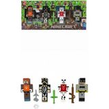 Farbu Oyuncak Batman Minecraft 4 Karakter 3 Aksesuar 7 Parça Çocuk Figür Oyun Seti - Çok Renkli