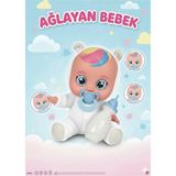Farbu Oyuncak Beyaz Kostümlü Ağlayan ve Konuşan Et Bebek Emzikli ve Biberonlu Interaktif Oyuncak Bebek