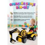 Farbu Oyuncak Bin Git Kepçe! Binilebilir Manuel Kontrol Edilebilir Kepçeli 12 Parça Stickerlı Oyuncak Inşaat Aracı - Renkli