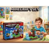 Farbu Oyuncak Blok Dünyası Temalı 50 Parçalı Manyetik 2 Tane Figürlü Eğitici Yapı Oyuncak Seti - Manyetik 50 Parçalı Minecraft Temalı Yapı Oyuncak Seti