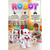 Farbu Oyuncak Dans Eden Robot! 7 Fonksiyonlu Uzaktan Kumandalı Işıklı Sesli Müzikli Yürüyen Akıllı Oyuncak Robot - Kırmızı