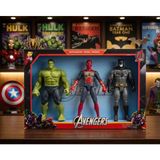 Farbu Oyuncak Efsanevi Kahramanlar Seti - Hulk, Örümcek Adam ve Batman (30 cm Dev Boy) - Çok Renkli