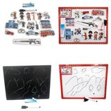 Farbu Oyuncak Eğitici Şekilli Magnet Puzzle Ve Çift Taraflı Yazı Tahtası 3+ Yaş Üzeri Çocuklar İçin Beyaz - Kara Tahta Eşleştirme Manyetik Puzzle