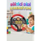 Farbu Oyuncak Eğitici Sesli Direksiyon – Minik Sürücülerin Eğlenceli Yol Arkadaşı! - Kırmızı