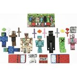 Farbu Oyuncak Enderman Golem Cripper Minecraft 7 Karakter 14 Aksesuar 21 Parça Çocuk Figür Oyun Seti - Çok Renkli
