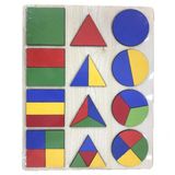 Farbu Oyuncak FBP06 Renkli Şekiller 30 Parça Eğitici Ahşap Puzzle