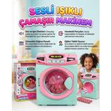 Farbu Oyuncak Fonksiyonel Oyuncak Çamaşır Makinesi - 22 cm Büyük Boy Oyun Seti, Eğitici Ev Işleri Taklit Oyunu - Çok Renkli