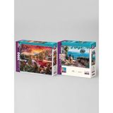 Farbu Oyuncak Göç Yolu ve Limana Karşı Ikili Set - 1000 + 500 Parça Ikili Puzzle Seti